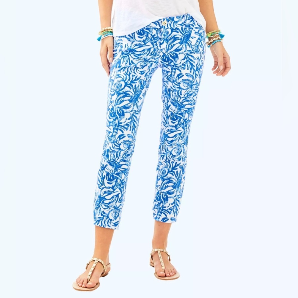 EUC Lilly Pulitzer Fiesta on a Roll crop pants size 2.  Cropped